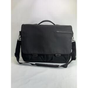 Tumi Alpha Flap Briefcase Black FXT Ballistic Nylon Messenger Business Bag
